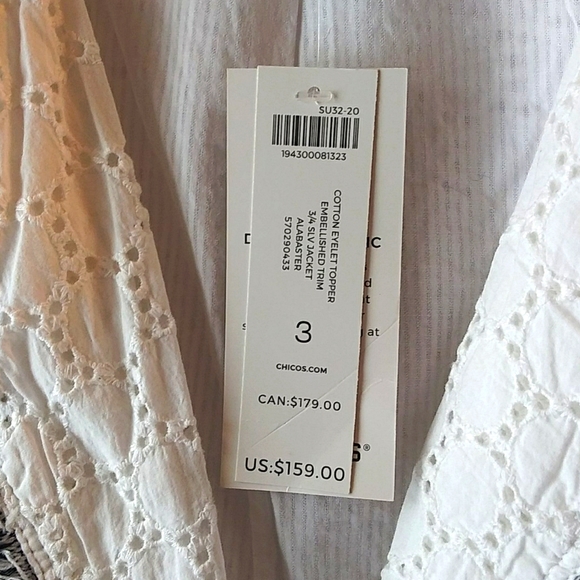 ⭐ Eyelet Jacket Embellished Femanine Embroidered - Picture 10 of 11